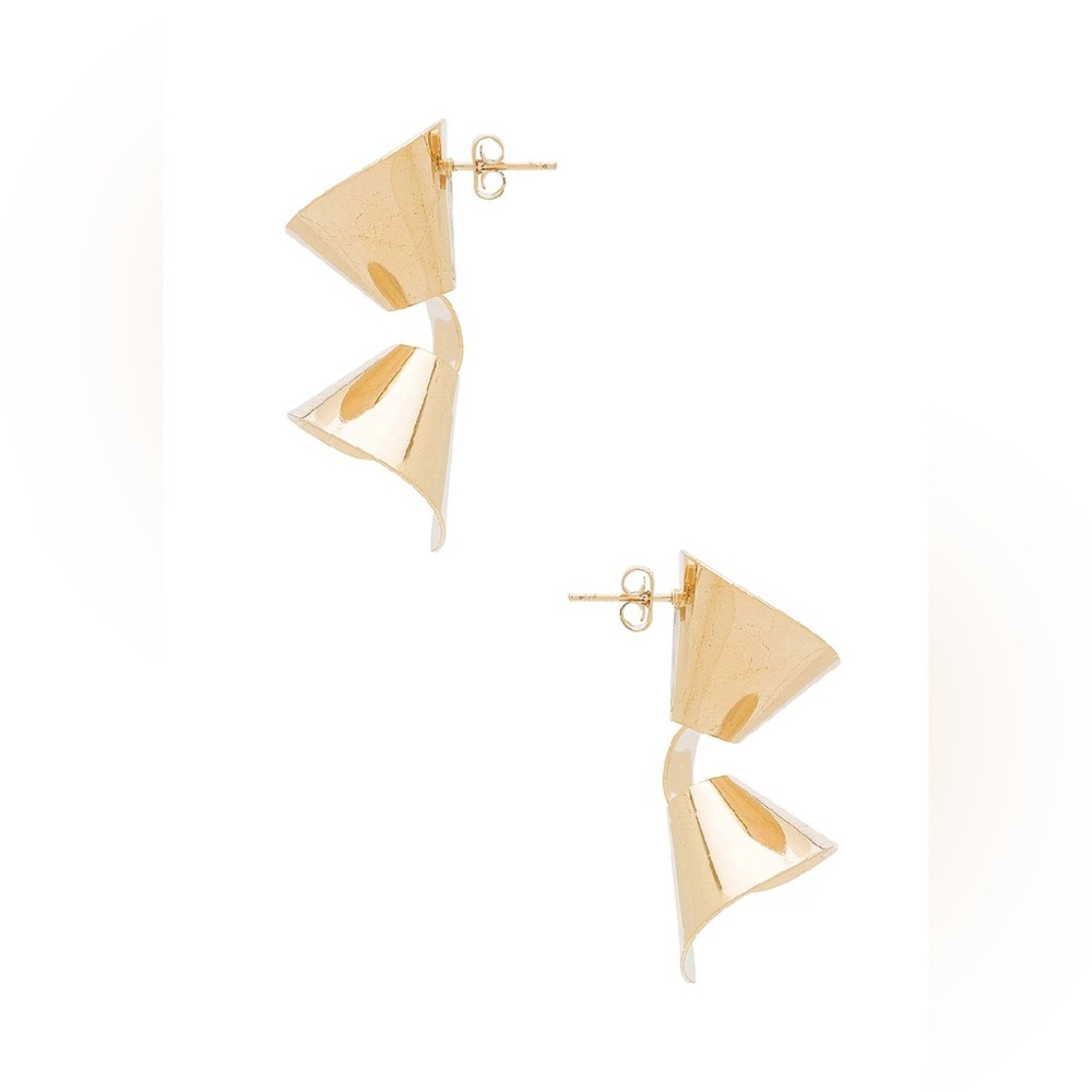New Revolve Joppie Golden Statement Earrings - Picture 2 of 15